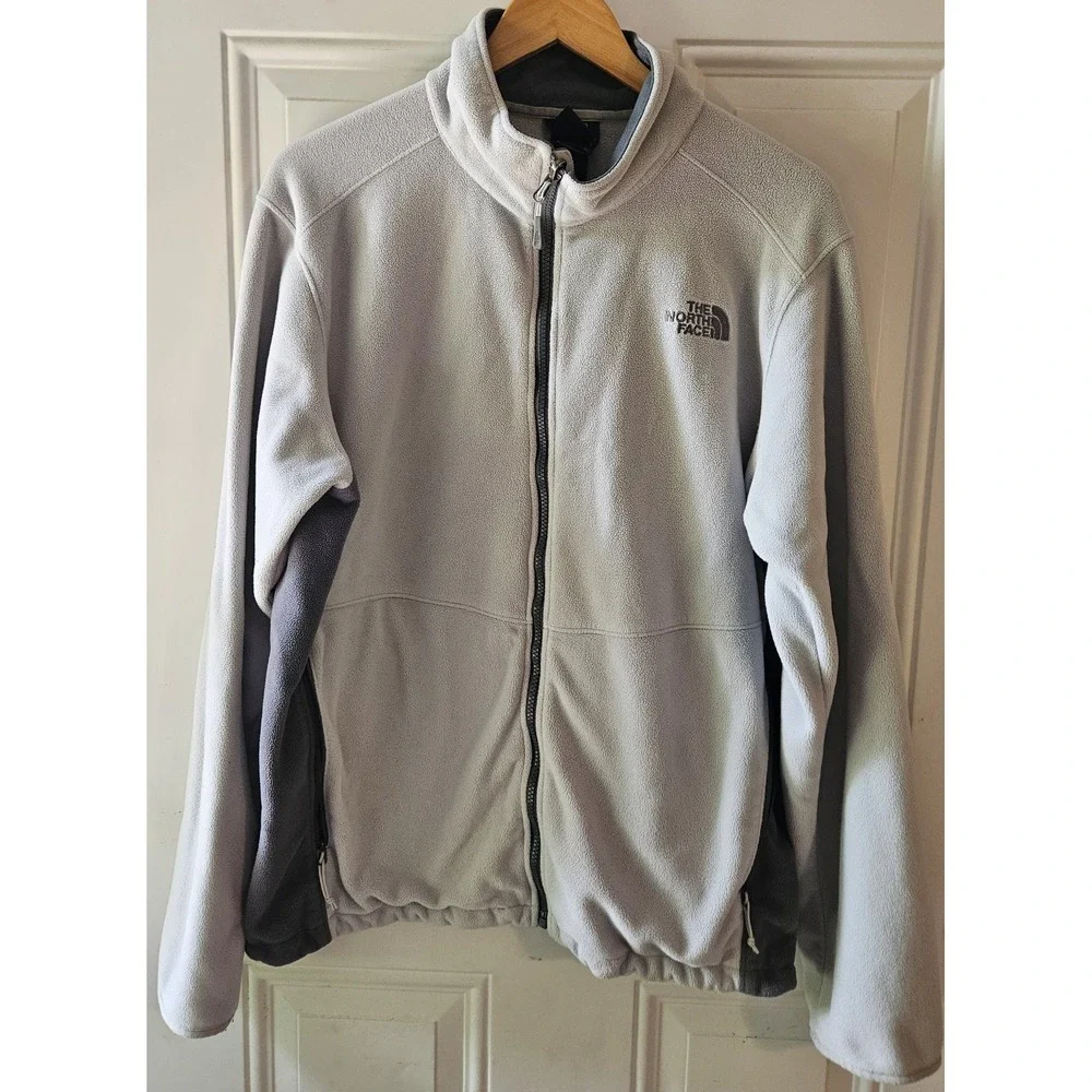 The North Face Polartec Fleece Jacket Men's Large Gray Full Zip Lightweight...